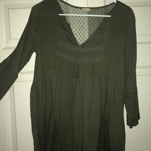 green peasant shirt